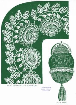 No. 61. BORDER FOR A LACE SCARF OR VEIL,
No. 62. PURSE.