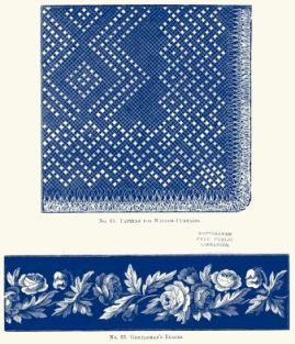 No. 65. PATTERN FOR WINDOW-CURTAINS,
No. 66. GENTLEMAN'S BRACES.