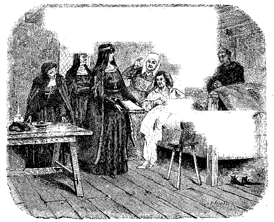 De abdisse nam het boek uit handen der non. De abdisse nam het boek uit handen der non.