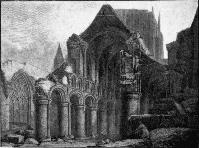 THE NAVE AFTER THE FALL OF THE WEST END. Illustration: THE NAVE AFTER THE FALL OF THE WEST END.