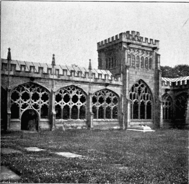 THE CLOISTERS, WITH THE LADIES' ARBOUR. Illustration: THE CLOISTERS, WITH THE LADIES' ARBOUR.