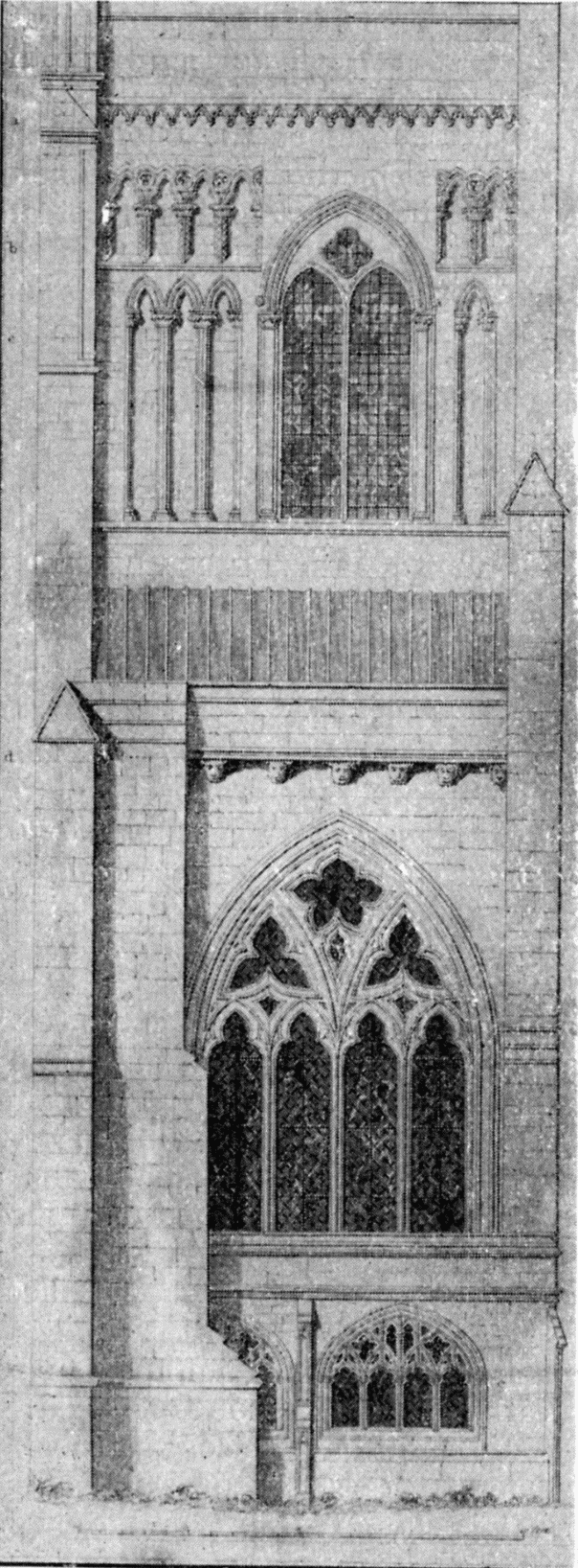COMPARTMENT OF CHOIR, EXTERIOR, NORTH SIDE. Illustration: COMPARTMENT OF CHOIR, EXTERIOR, NORTH SIDE.