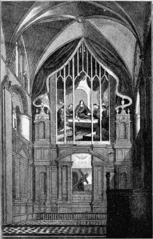 EAST END OF THE CHOIR IN 1841. Illustration: EAST END OF THE CHOIR IN 1841.