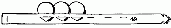 Fig. 49&mdash;Cut a strip for the bangle bracelet.