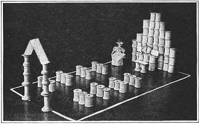 Fig. 75&mdash;A Sunday-school room made of spools.