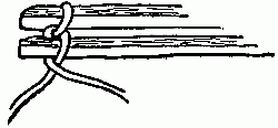 Fig. 129&mdash;Cross the strings around the second stick.