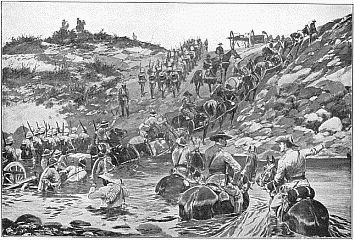 FROM FRERE TO CHIEVELEY&mdash;DIFFICULTIES OF TRANSPORT.
Drawing by R. Caton Woodville.