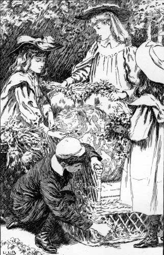 Grandmamma's chair was still waiting to be decorated, so
the next hour was spent very happily.&mdash;p. 67.