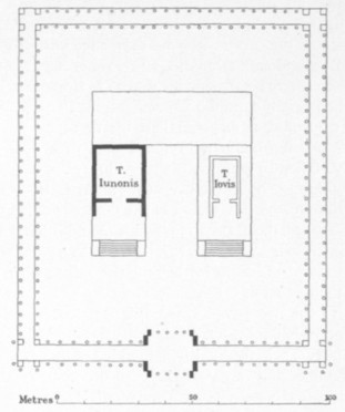 Fig. 3. Plan of the Porticus Octavi&aelig;, Rome. From Form&aelig; Urbis Rom&aelig; Antiqua, Berlin, 1896.