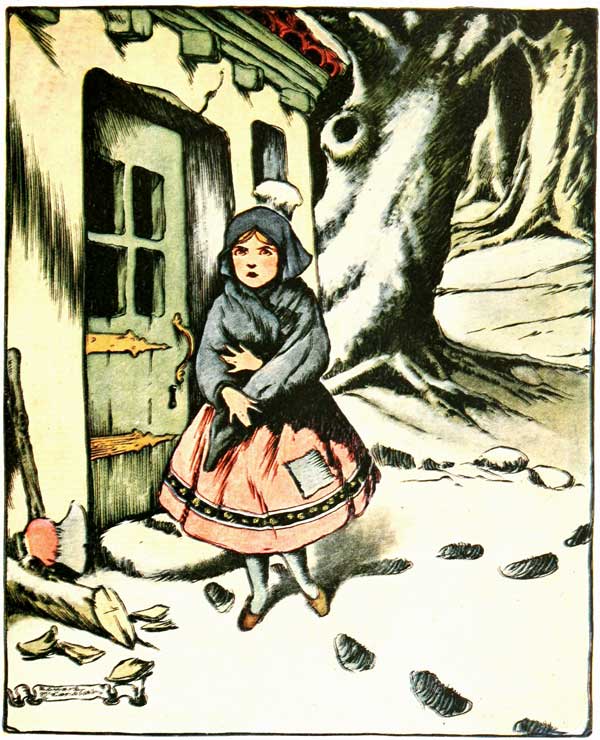 TURNED OUT BY HER MOTHER, DOBRUNKA WENT UNHAPPILY INTO
THE FOREST