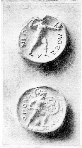 Plate XIX.&mdash;Zeus of Messene. Ajax of Opus.