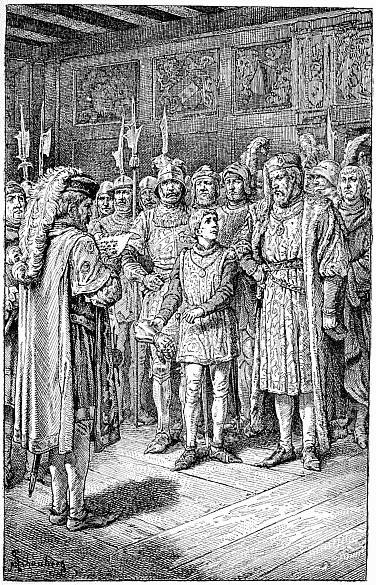 PRINCE HENRY PICKS UP THE GAGE OF THE PERCIES' DEFIANCE.&mdash;"THIS
SHALL BE MY DUTY," HE SAID.