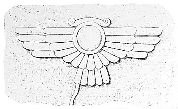 Fig. 18.&mdash;The winged globe; from Layard.