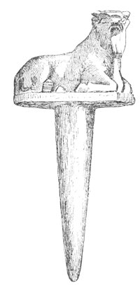 Fig. 148.&mdash;Bronze statuette. 10 inches high. Louvre.