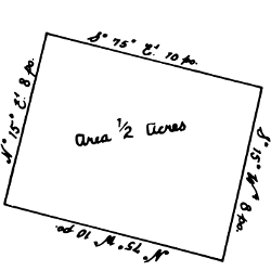 One-half acre, part of the four-acre courthouse lot,
laid off for the Clerk of the County and his successors. Record of
Surveys, Section 2, p. 115, 1799.