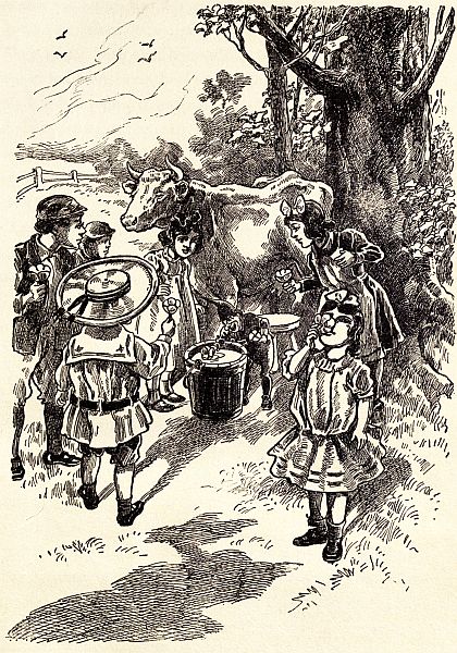 Each child got a drink, and then the cups were filled again.&mdash;Page 32