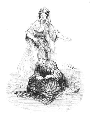 The Lady Duny&agrave; untwisting the Old Woman's Hair