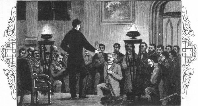 "Howard was conducted to the station of the President,
and duly sworn." P. 76.