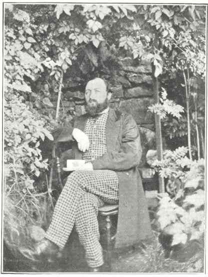 J. Ceiriog Hughes.  Tynnwyd y darlun yn ei ardd yn Llandiloes,
yn 1867.  [O&rsquo;r &ldquo;Oriel Gymreig.&rdquo;]