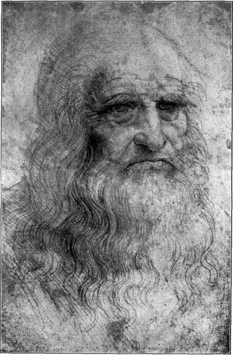 LEONARDO DA VINCI.SELBSTBILDNISTURIN: PALAZZO REALE. Illustration: Leonardo da Vinci. Selbstbildnis