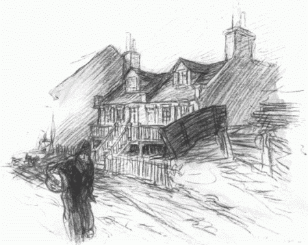 The dilapidation of the quarter has continued steadily from Dickens's day
to this, and the beauty now to be discovered there is that of decay and ruin