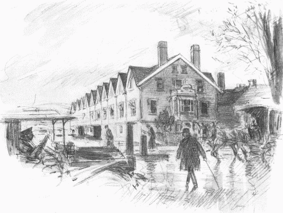 The Lion House&mdash;a large adobe building in which formerly resided the rank and
file of Brigham Young's wives