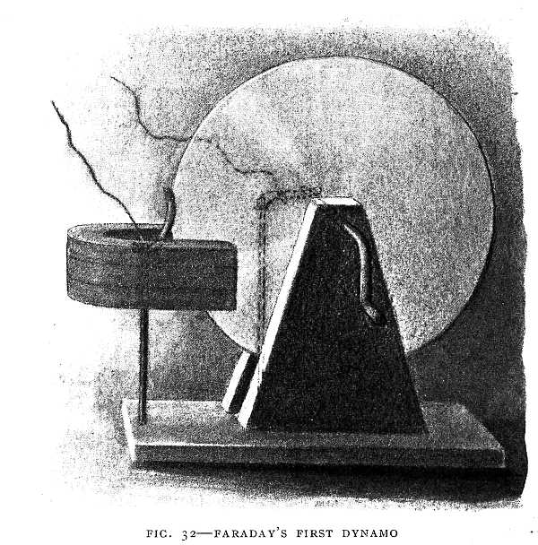 FIG. 32&ndash;FARADAY'S FIRST DYNAMO