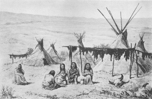 DRYING BUFFALO MEAT&mdash;A TYPICAL CAMP SCENE

Ernest Henry Griset