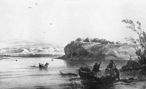 "MIH-TUTTA-HANG-KUSCH," A MANDAN VILLAGE

Karl Bodmer, 1833