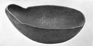 c. Wooden bowl. Marked "Bowl of Mandan Indians, Dakota T. Drs. Gray and Matthews&mdash;U. S. A."
Diameters 10&frac34; and 9&frac14; inches, depth 3&frac12; inches. (U.S.N.M. 8406)