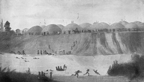 "MINATARREE VILLAGE"

George Catlin