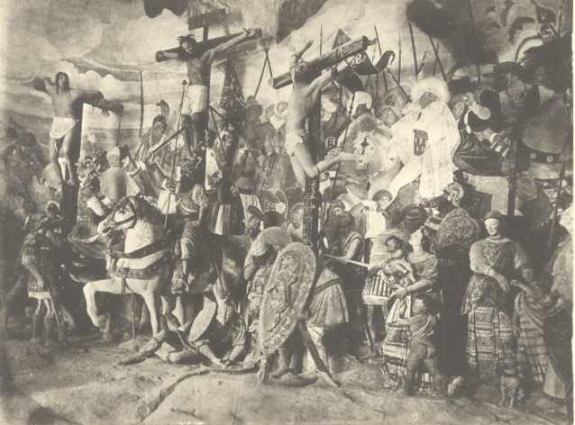 Plate XVII.  Gaudenzio Ferrari&rsquo;s
&ldquo;Crucifixion.&rdquo;  General View, looking towards the
Good Thief