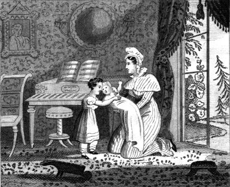 And though he kiss'd or patted her,
Too hard he did not press. pa 19.