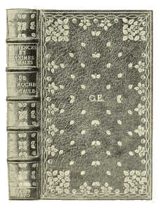 BOOKBINDING IN RED MOROCCO, WITH INLAY AND GOLD TOOLING.
BY GRETA MORSSING