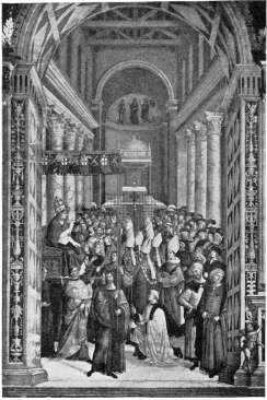 Alinari, Florence

THE ELEVATION OF ENEA SILVIO PICCOLOMINI TO THE PAPACY AS PIUS II

(Pinturicchio)