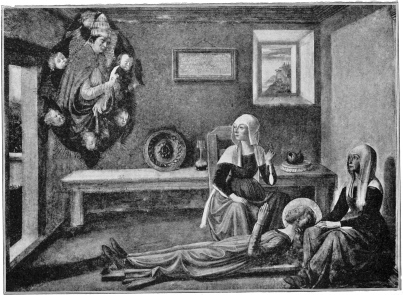 APPARITION OF ST GREGORY TO SANTA FINA

(Domenico Ghirlandaio)