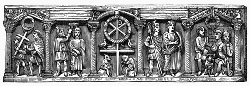 Illustration: Fig. 104.&mdash;Sarcophagus in the Lateran Museum.