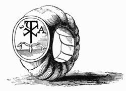 Illustration: Fig. 117.&mdash;A Ring from the Catacombs.