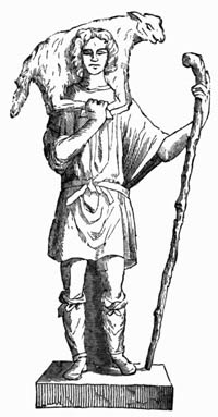 Illustration: Fig. 121.&mdash;Statue of the Good Shepherd.