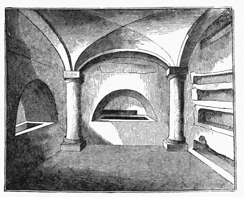 Illustration: Fig. 12.&mdash;Vaulted Chamber with Columns.