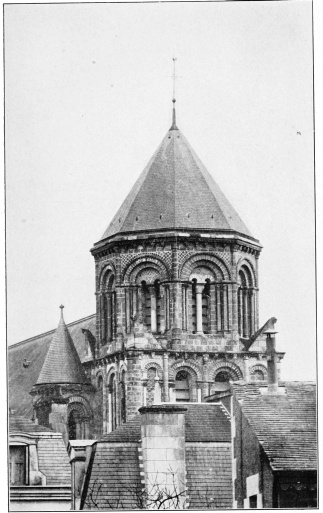 TOWER OF CHURCH OF ST. RADEGONDE, POITIERS, (VIENNE)
FRANCE.