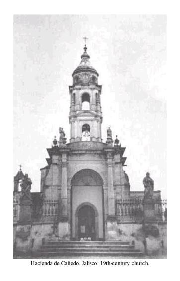 Hacienda de Ca�edo, Jalisco: 19th-century church.