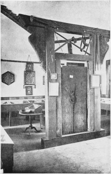 DOOR OF “OLD INDIAN HOUSE” HACKED BY INDIANS.

NOW IN MEMORIAL HALL.