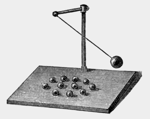 game board
with swinging ball