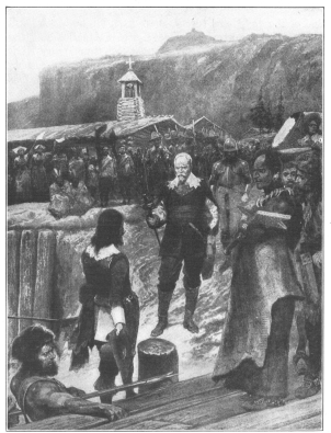 When brave and courteous Champlain surrendered Quebec,
the English obtained their first foothold in Canada.