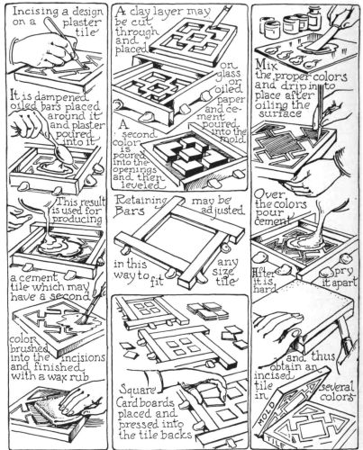 Image unavailable: How to Make Color Cement Tiles