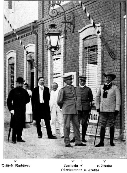 Pr�fekt Nachtwey  Leutwein  Oberleutnant v. Trotha  v. Trotha