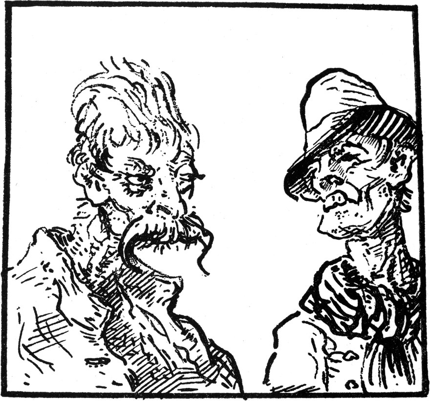 Anton im Gespräch mit einem
  Gast