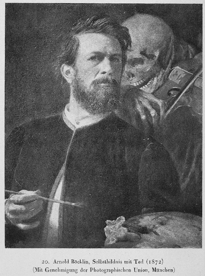 Arnold Böcklin, Selbstbildnis mit Tod (1872)