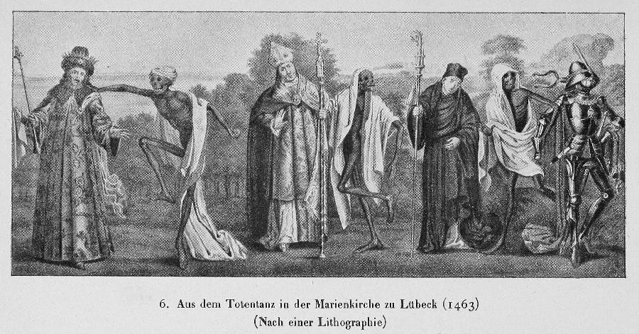 Aus dem Totentanz in der Marienkirche zu Lübeck
